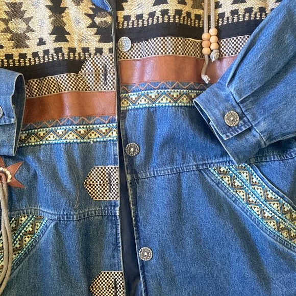 SOLD 220 Hickory Vintage Western Jean Denim Jacket Size Large - Picture 3 of 10
